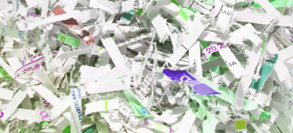 photo of shredded paper